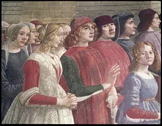 Florentine Onlookers, from the Cycle of St. Francis, Sassetti Chapel, 1483 (detail)
